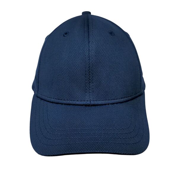 Athletic Works Fitted Hat Blue S/M Lightweight Vented Holes 6 Panel Blank - Picture 1 of 8